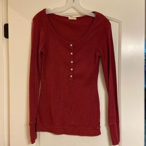 Roxy long sleeve button up shirt Medium